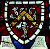 Arms of Hardres in the East window